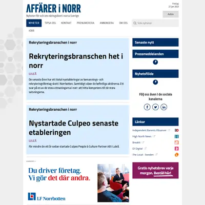 Affärer i norr startsida 2023