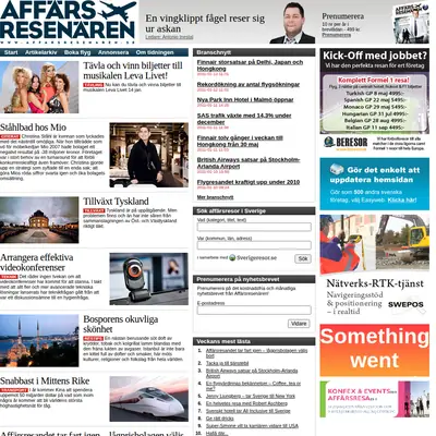 Affärsresenären startsida 2011