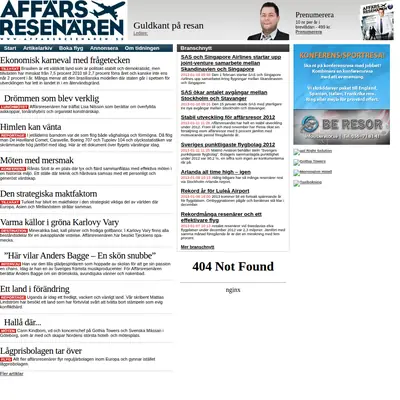 Affärsresenären startsida 2013