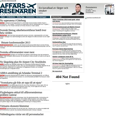 Affärsresenären startsida 2014