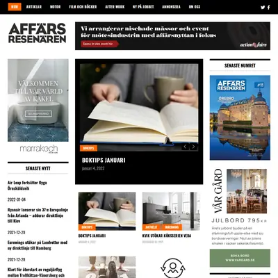 Affärsresenären startsida 2022