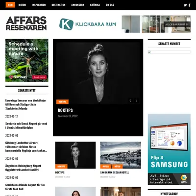 Affärsresenären startsida 2023