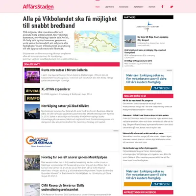 AFFÄRSSTADEN LINKÖPING startsida 2016