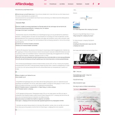 AFFÄRSSTADEN LINKÖPING startsida 2018