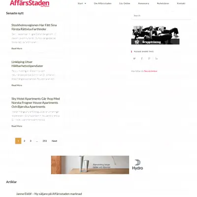 AFFÄRSSTADEN LINKÖPING startsida 2021