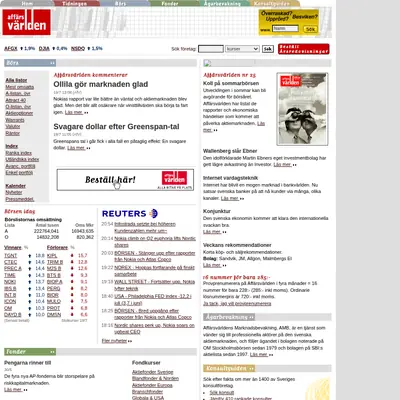 Affärsvärlden startsida 2001