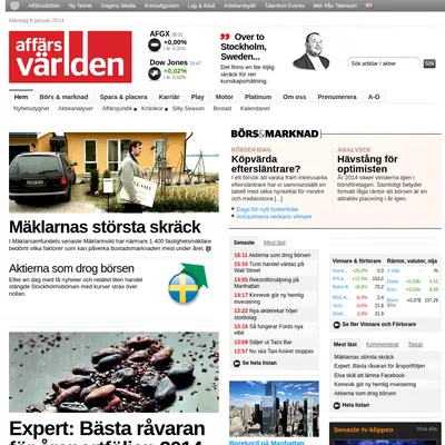 Affärsvärlden startsida 2014
