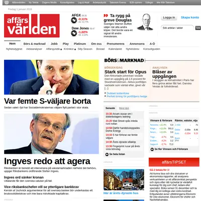 Affärsvärlden startsida 2016