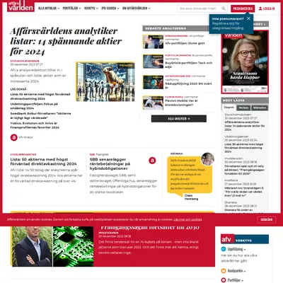 Affärsvärlden startsida 2024