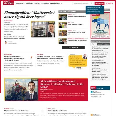 Affärsvärlden startsida 2025