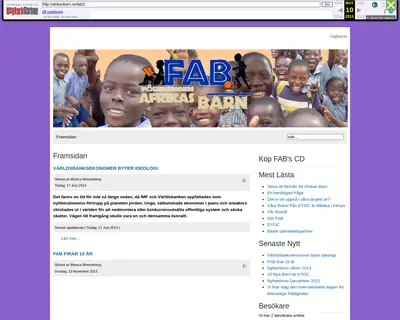 AFRIKAS BARN startsida 2015