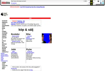 Aftonbladet startsida 1999