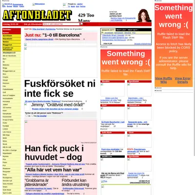 Aftonbladet startsida 2010