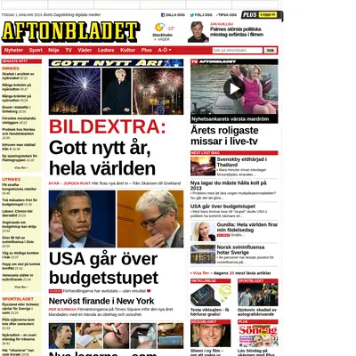 Aftonbladet startsida 2013