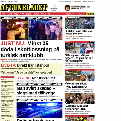 Aftonbladet startsida 2017