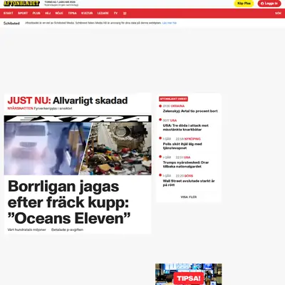 Aftonbladet startsida 2026