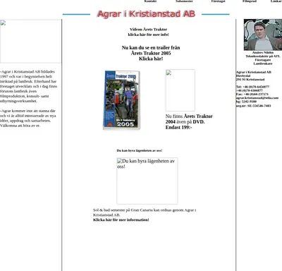 AGRAR startsida 2005