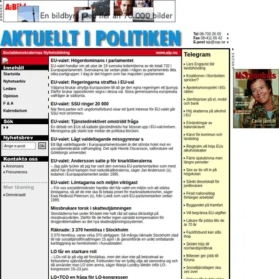 Aktuellt i politiken startsida 2004