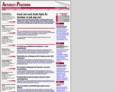 Aktuellt i politiken startsida 2006