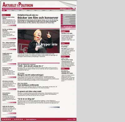 Aktuellt i politiken startsida 2007