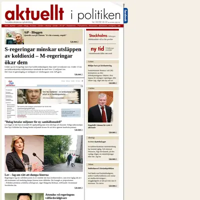 Aktuellt i politiken startsida 2012