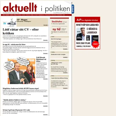 Aktuellt i politiken startsida 2014