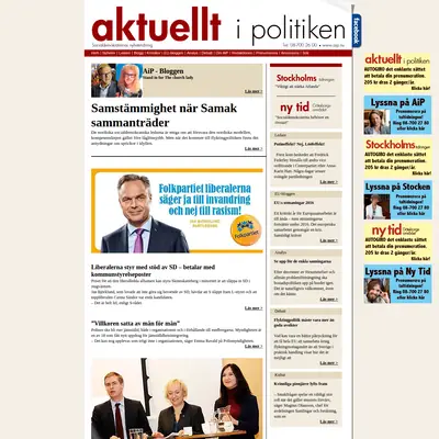 Aktuellt i politiken startsida 2016