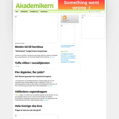 akademikern.se startsida 2011