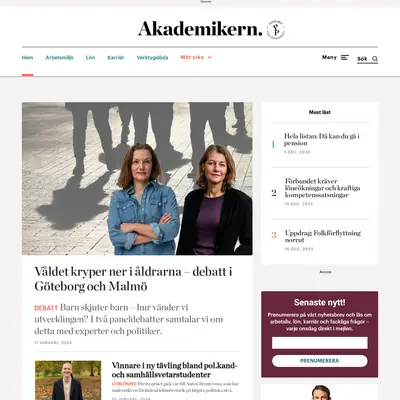 akademikern.se startsida 2024