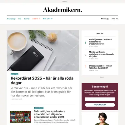 akademikern.se startsida 2025