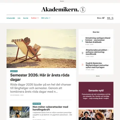 akademikern.se startsida 2026