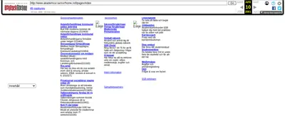 akademssr.se startsida 2001
