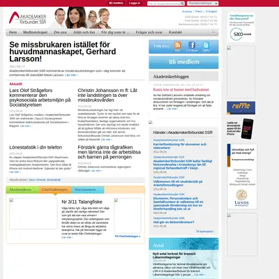 akademssr.se startsida 2011