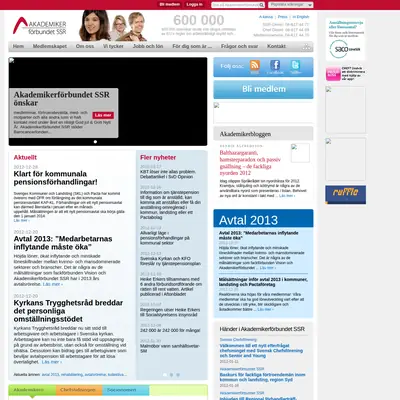 akademssr.se startsida 2013