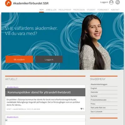 akademssr.se startsida 2016