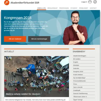 akademssr.se startsida 2018