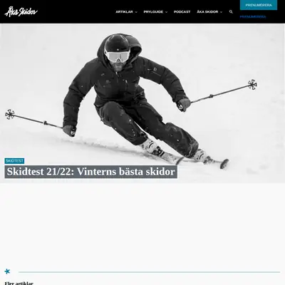 Åka Skidor startsida 2022