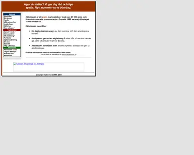aktiebladet.se startsida 2004