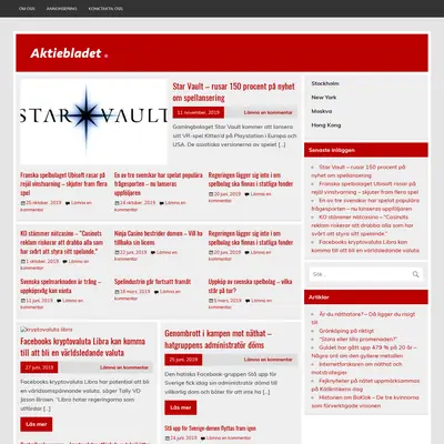 aktiebladet.se startsida 2021