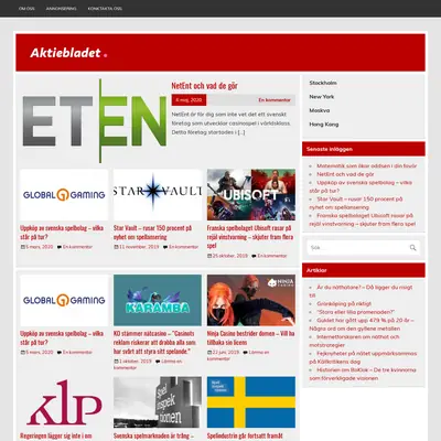 aktiebladet.se startsida 2025