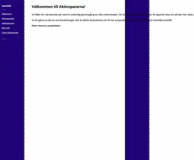 Aktiespararen startsida 1997