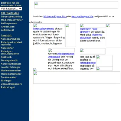 Aktiespararen startsida 1999