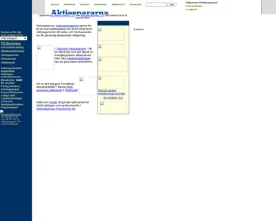 Aktiespararen startsida 2000