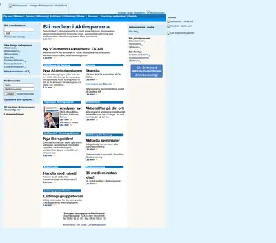 Aktiespararen startsida 2006