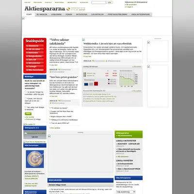 Aktiespararen startsida 2009