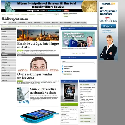 Aktiespararen startsida 2013