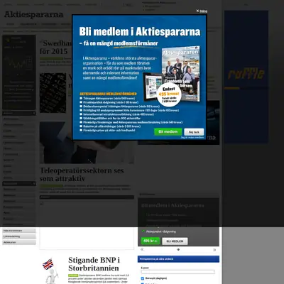 Aktiespararen startsida 2015