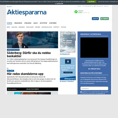 Aktiespararen startsida 2020