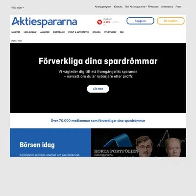 Aktiespararen startsida 2022