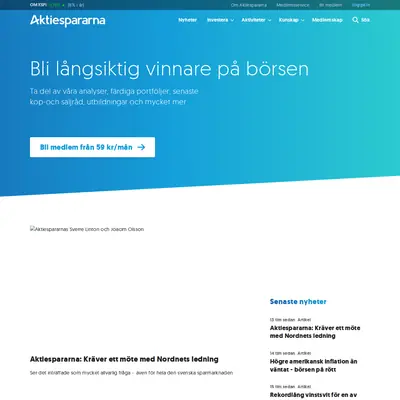 Aktiespararen startsida 2025